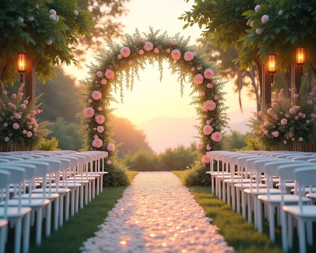 Romantic Wedding Ceremony Setup